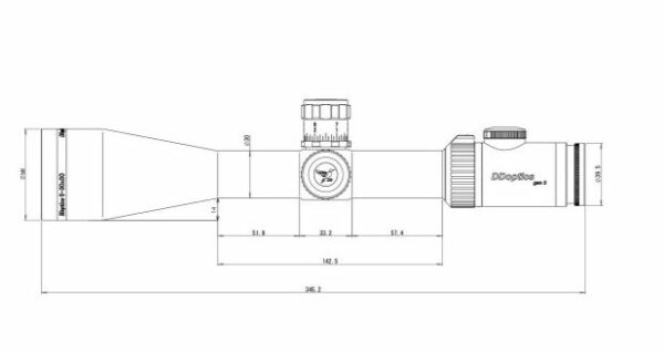 DDoptics Zielfernrohr | Nighteagle V6 5-30x50 | Gen3 | Tactical | MOA | Duplex