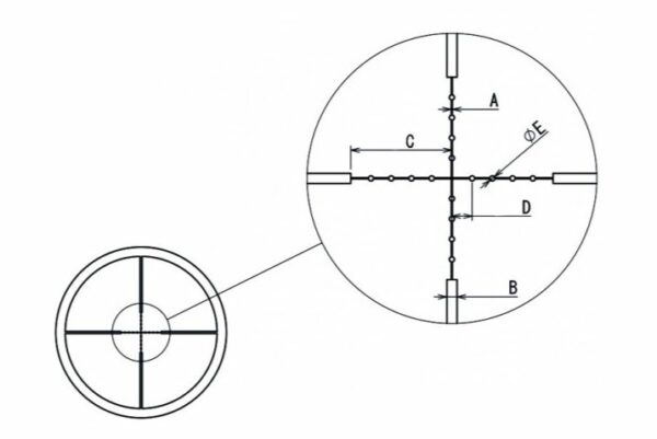 DDoptics Zielfernrohr | Nighteagle V6 5-30x50 | Gen3 | Tactical | MOA | Duplex