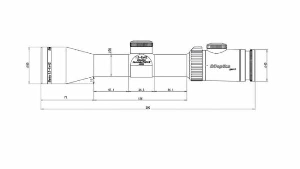DDoptics Zielfernrohr | Nighteagle V4 1,5-6x42 | Gen3 | MOA | A4N